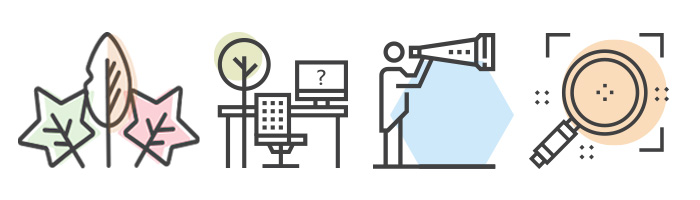 icons representing fall, submissions, peer review and foresight as well as find tooth review of proposals